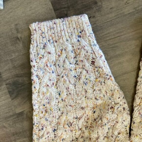 NWT Intimately Free People Under The Mistletoe Pants Knit Ivory Combo Sz XL - Picture 3 of 6